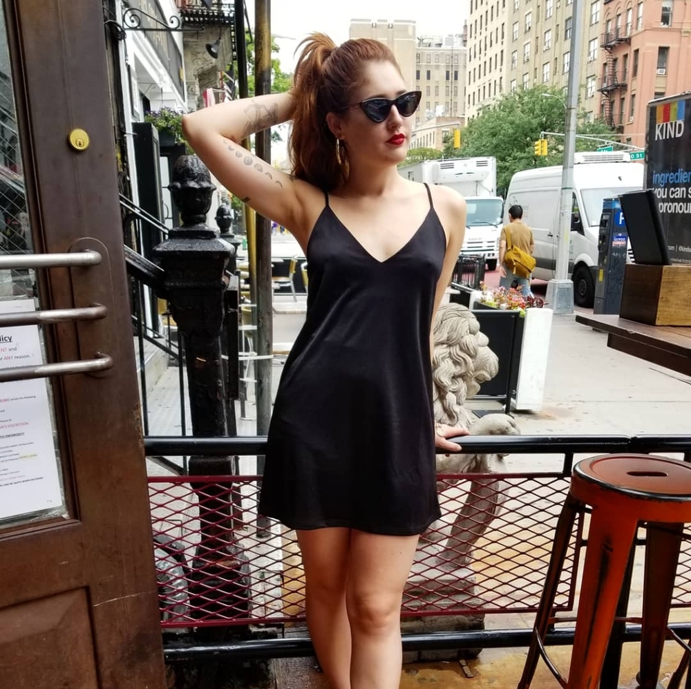 Zara Mini Slip Dress Black